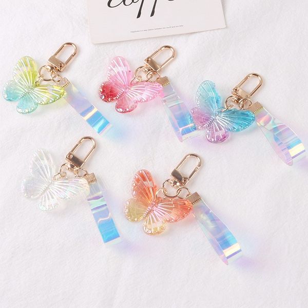 exquisite butterfly acrylic keychain stereoscopic dream color butterfly charms key pendant fashion bag ornaments accessories, Silver
exquisite butterfly acrylic keychain stereoscopic dream color butterfly charms key pendant fashion bag ornaments accessories, Silver