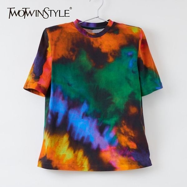 twowinsyle ie dye casual shirt for women o neck short sleeve print hit color loose shirts female fashion summer ide 210423, White
twowinsyle ie dye casual shirt for women o neck short sleeve print hit color loose shirts female fashion summer ide 210423, White