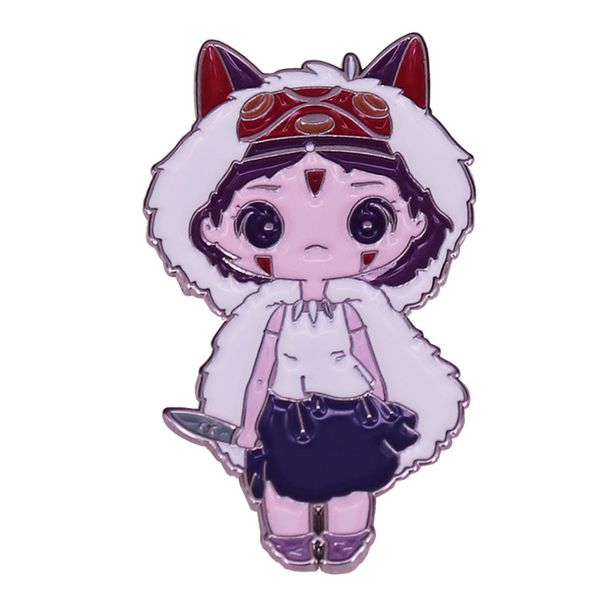 cute spirit monster princess san the wolf goddess enamel pin, Blue
cute spirit monster princess san the wolf goddess enamel pin, Blue