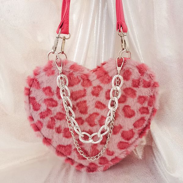 xiuya japanese gothic lolita shoulder bag women pink leopard rabbit fur bag heart shape female handbags with chain purses
xiuya japanese gothic lolita shoulder bag women pink leopard rabbit fur bag heart shape female handbags with chain purses