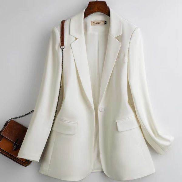 a692 womens suits & blazers tide brand high-quality retro fashion designer pure color series suit jacket a grain of buckle slim plus size wo, White;black
a692 womens suits & blazers tide brand high-quality retro fashion designer pure color series suit jacket a grain of buckle slim plus size wo, White;black