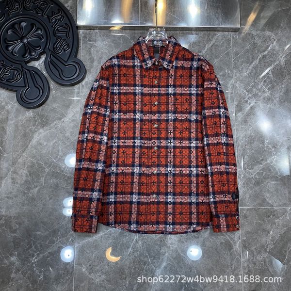 men's casual shirts designer ch2021ss autumn and winter new patchwork full cross dark silver buckle plaid lapel long sleeve loose coupl, White;black
men's casual shirts designer ch2021ss autumn and winter new patchwork full cross dark silver buckle plaid lapel long sleeve loose coupl, White;black