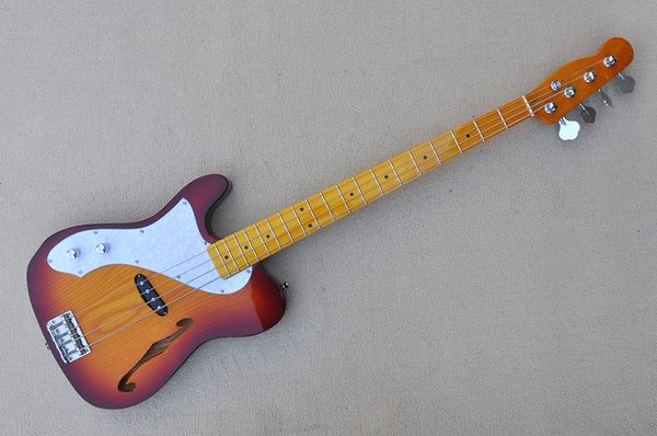 factory custom left handed cherry sunburst 4-string electric bass guitar with ash body white pearl pickguard side hole body chrome hardwares
factory custom left handed cherry sunburst 4-string electric bass guitar with ash body white pearl pickguard side hole body chrome hardwares