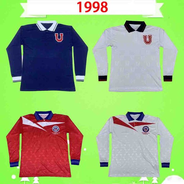 long sleeve 1998 retro universidad de chile soccer jerseys 98 home away vintage football shirts classic uniform salas zamorano neira rozenta, Black;yellow
long sleeve 1998 retro universidad de chile soccer jerseys 98 home away vintage football shirts classic uniform salas zamorano neira rozenta, Black;yellow