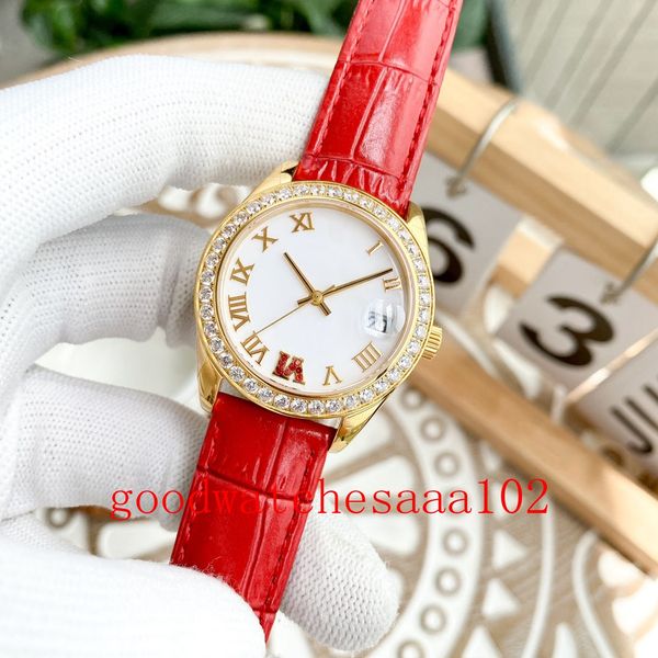new version women's watches japanese movement diamond bezel white dial 35mm calfskin leather strap bands automatic ladies watch, Slivery;brown
new version women's watches japanese movement diamond bezel white dial 35mm calfskin leather strap bands automatic ladies watch, Slivery;brown