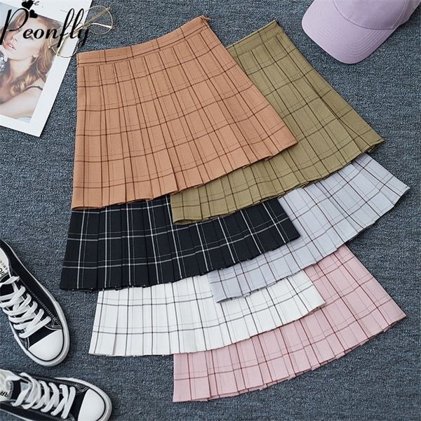 peonfly sweet women pleated skirt fashion plaid a-line mini high waist chic kawaii summer casual ladies 220324, Black
peonfly sweet women pleated skirt fashion plaid a-line mini high waist chic kawaii summer casual ladies 220324, Black