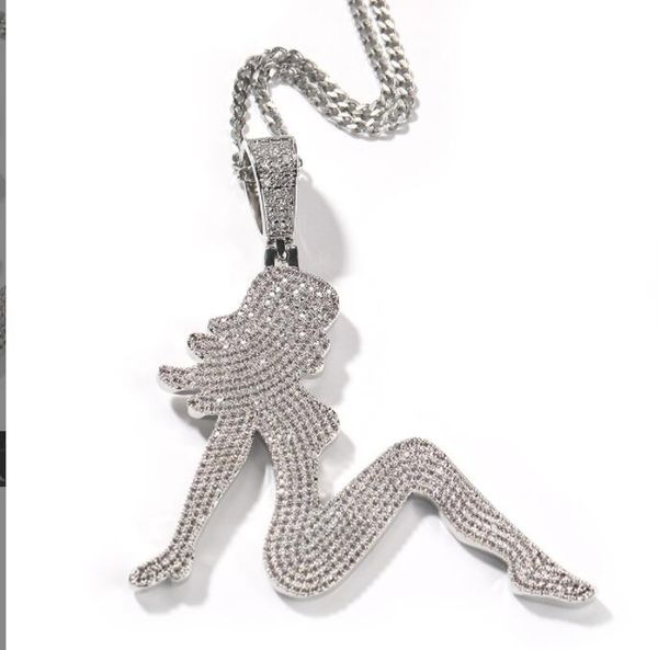 hip hop aaa cz stone paved bling iced out lady pendants necklace for men rapper jewelry gift, Silver
hip hop aaa cz stone paved bling iced out lady pendants necklace for men rapper jewelry gift, Silver