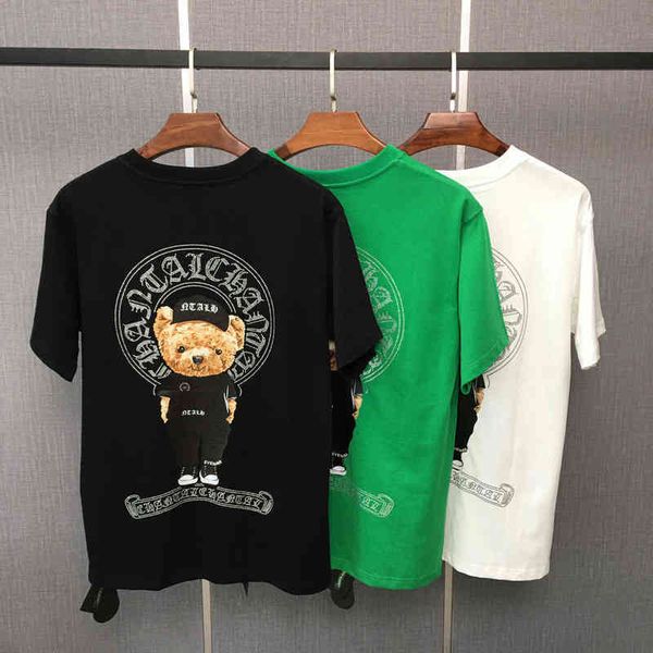 factory online export new designer brand short sleeves ch summer fashion cross model text printing cartoon casual couple t-shirt, White;black
factory online export new designer brand short sleeves ch summer fashion cross model text printing cartoon casual couple t-shirt, White;black