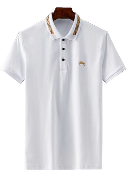 

2021 Men's Designer T-Shirt Polo Shirt Cotton Deluxe Sailor Collar Short Coat for the latest summer fashion size M-3XL 04, Ivory