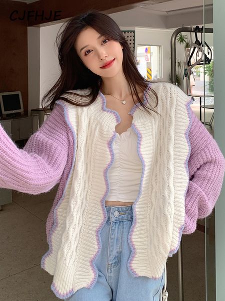 autumn patchwork sweater cardigan women korean long sleeve sweet knitting sweater coat female winter warm kawaii coats 2022 new, White;black
autumn patchwork sweater cardigan women korean long sleeve sweet knitting sweater coat female winter warm kawaii coats 2022 new, White;black