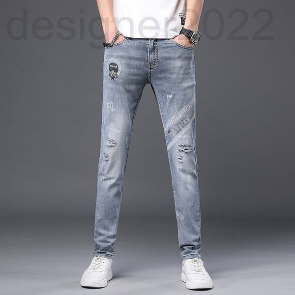 men's jeans designer light extravagant jeans men's fall slim fit, small feet, elastic light color trend, broken hole, little monst, Blue
men's jeans designer light extravagant jeans men's fall slim fit, small feet, elastic light color trend, broken hole, little monst, Blue