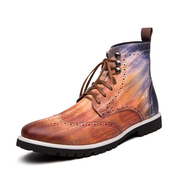 men boots lace up versatile non-slip waterpoor men leather shoes round toe short plush business boot for men 38-48, Black
men boots lace up versatile non-slip waterpoor men leather shoes round toe short plush business boot for men 38-48, Black
