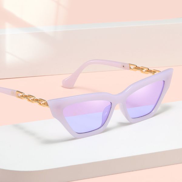 cat eye sunglass women fashion luxury square sunglass female metal chain templ small frame black purple oculos de sol, White;black
cat eye sunglass women fashion luxury square sunglass female metal chain templ small frame black purple oculos de sol, White;black