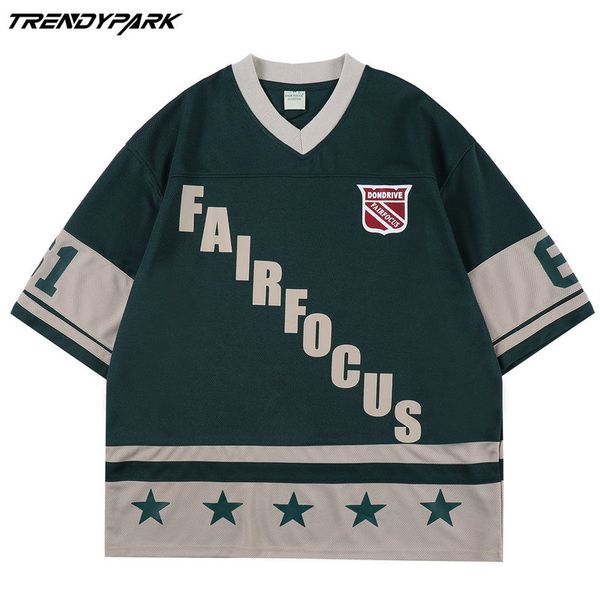 oversized tshirt vintage football team jersey shirt mesh vneck harajuku streetwear casual hip hop t shirt for men220622, White;black
oversized tshirt vintage football team jersey shirt mesh vneck harajuku streetwear casual hip hop t shirt for men220622, White;black