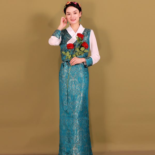 silk blend ethnic clothing traditional tibetan long dress for women classical tibet style cheongsam elegant oriental robe asian costume, Red
silk blend ethnic clothing traditional tibetan long dress for women classical tibet style cheongsam elegant oriental robe asian costume, Red