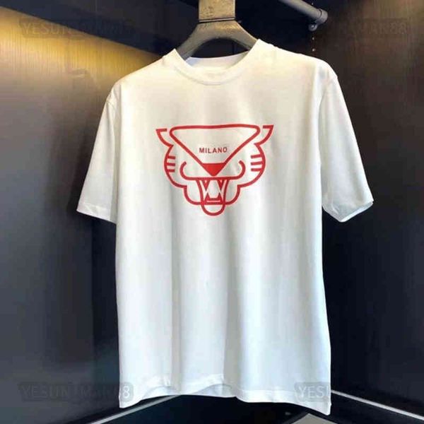 spring and summer tiger head limited letter printed designer luxury prads classic t shirt fashion mens and womens loose round collar tee, White;black
spring and summer tiger head limited letter printed designer luxury prads classic t shirt fashion mens and womens loose round collar tee, White;black