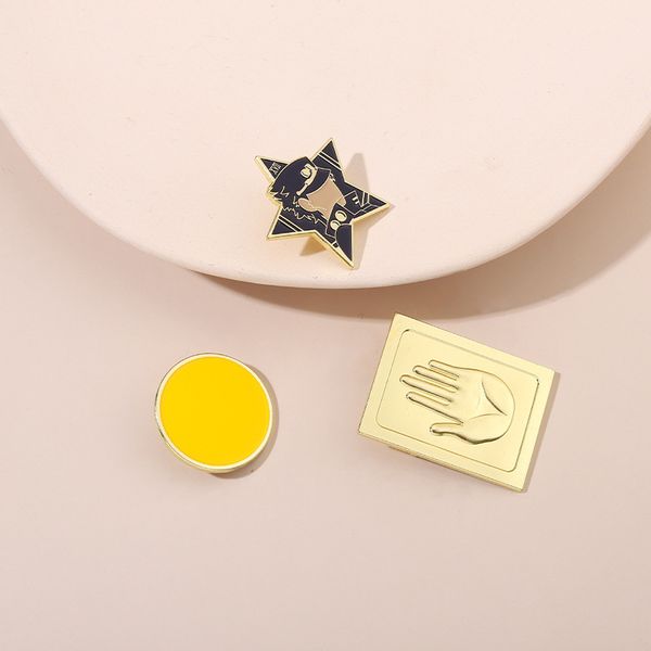 personalized palm brooch print police pentagonal badge lapel pin yellow logo enamel pin exquisite backpack clothing accessories jewelry, Gray
personalized palm brooch print police pentagonal badge lapel pin yellow logo enamel pin exquisite backpack clothing accessories jewelry, Gray