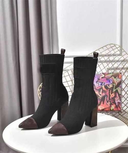 designer socks boots laureate knitted elastic knitting chunky high heels shoes winter party women pointed toes ankle boot lady letter martin, Black
designer socks boots laureate knitted elastic knitting chunky high heels shoes winter party women pointed toes ankle boot lady letter martin, Black