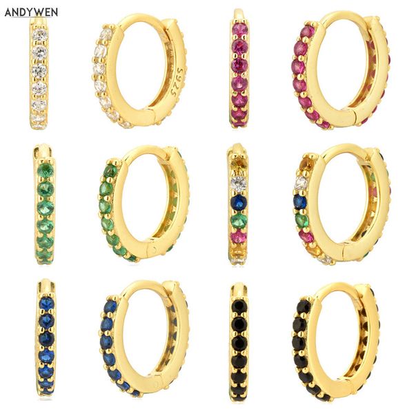 andywen 925 sterling silver rainbow zircon cz huggie middle hoop earring piercing ohrringe pendiente luxury fashion fine jewelry 220817, Golden
andywen 925 sterling silver rainbow zircon cz huggie middle hoop earring piercing ohrringe pendiente luxury fashion fine jewelry 220817, Golden