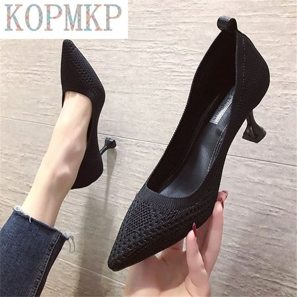 women pumps summer shoes thin high heels pointed toe slip on wedding party brand fashion for lady female 220721, Black
women pumps summer shoes thin high heels pointed toe slip on wedding party brand fashion for lady female 220721, Black