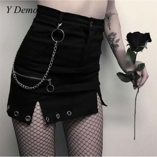 gothic high waist black aline mini skirt women chain rock mini skirt slim harajuku y200326
gothic high waist black aline mini skirt women chain rock mini skirt slim harajuku y200326