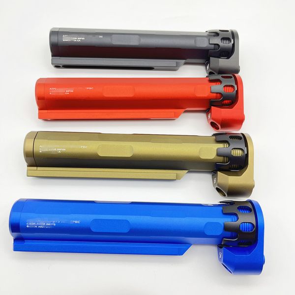Image of Tactical Accessories Metal SI CNC Diamond-Shaped Buffer Tube Stock Pipe Enhanced Nut 7-Gear Airsoft M4 M16 Rear End Closed AEG Accessories