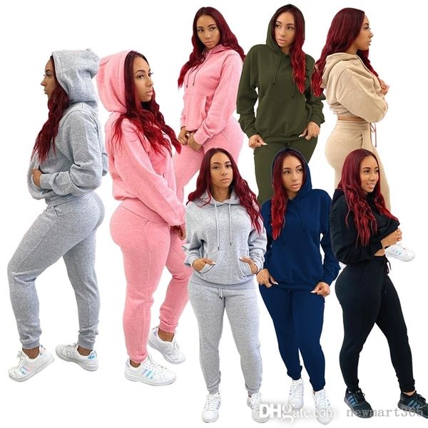 women hoodies tracksuits autumn and winter designer sweater elastic sports and leisure two piece set drawstring clothing, Gray
women hoodies tracksuits autumn and winter designer sweater elastic sports and leisure two piece set drawstring clothing, Gray