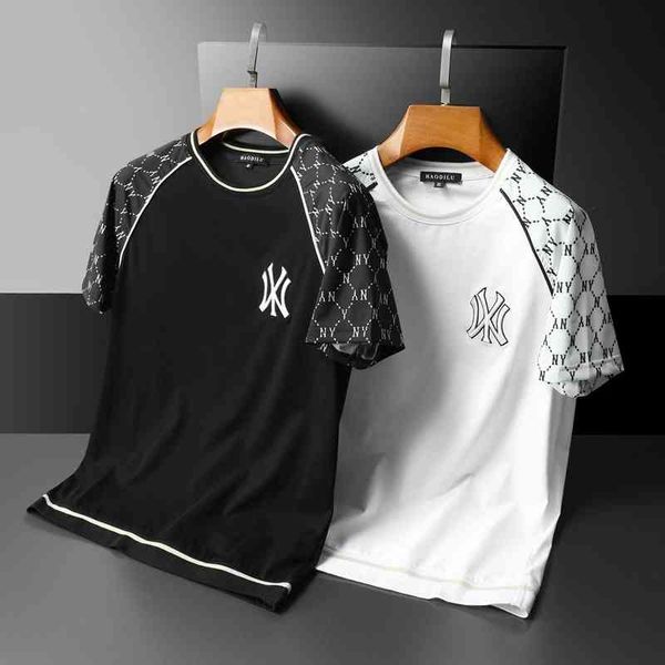 men's fashion personality trend new short-sleeved brand wholesale 2022 summer simple european casual embroidery round neck mercerized c, White;black
men's fashion personality trend new short-sleeved brand wholesale 2022 summer simple european casual embroidery round neck mercerized c, White;black