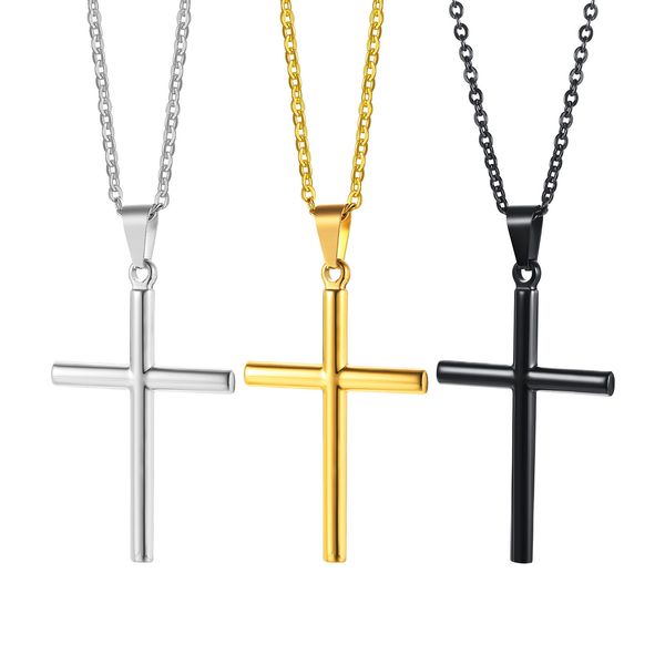 simple fashion stainless steel round cross pendant black gold silver men's necklace chain 24inch for friends gifts
simple fashion stainless steel round cross pendant black gold silver men's necklace chain 24inch for friends gifts