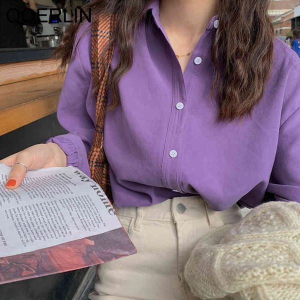 qoerlin purple casual loose women blouses shirts minimalist singlebreasted female blue shirts summer oversized femme 210412, White
qoerlin purple casual loose women blouses shirts minimalist singlebreasted female blue shirts summer oversized femme 210412, White