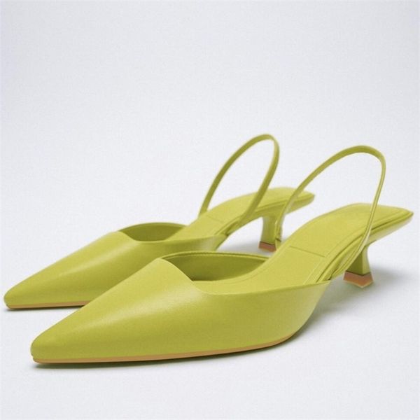 green pointed toe slingback temperament shoes on heels french girl fashion stiletto sandals professional women s 220725, Black
green pointed toe slingback temperament shoes on heels french girl fashion stiletto sandals professional women s 220725, Black