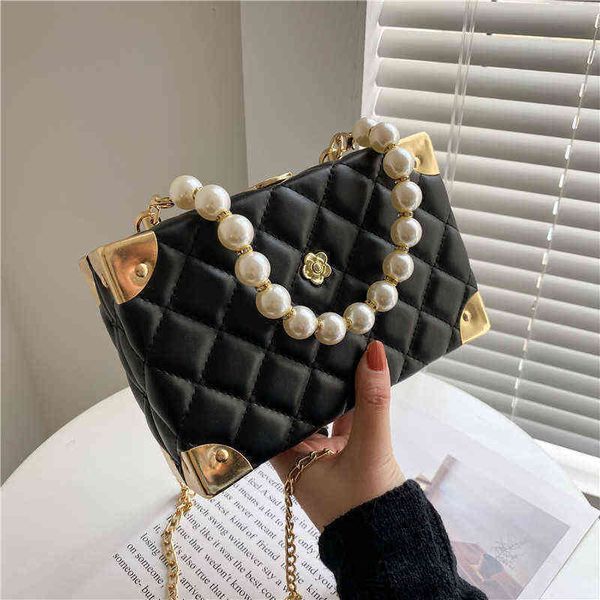 rhombus lattice shoulder handbags for women luxury leather crossbody bag pearl chain tote bag ladies solid color messenger bags g220422
rhombus lattice shoulder handbags for women luxury leather crossbody bag pearl chain tote bag ladies solid color messenger bags g220422