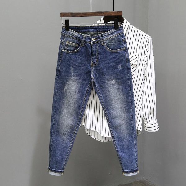 men's jeans autumn winter fashion men slim casual denim trousers male high waist pockets men's korean pencil pants w498men's, Blue
men's jeans autumn winter fashion men slim casual denim trousers male high waist pockets men's korean pencil pants w498men's, Blue