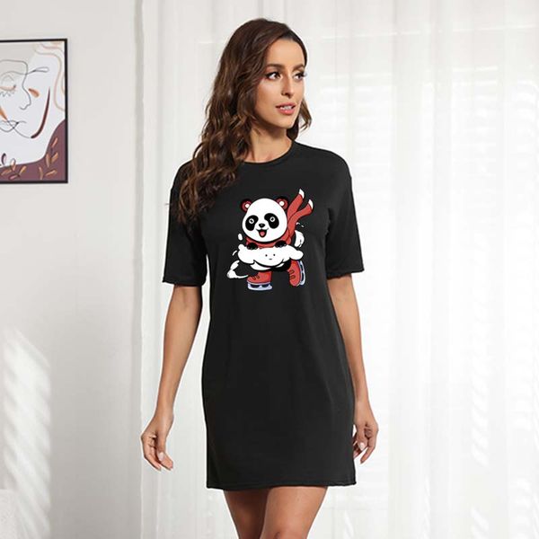 women's t shirt dress cartoon sports panda print plus size m-4xl mini sundress short sleeve black casual loose summer fashion clothes w
women's t shirt dress cartoon sports panda print plus size m-4xl mini sundress short sleeve black casual loose summer fashion clothes w