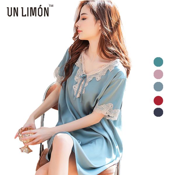 unlimon women ice silk sleepwear short sleeve loose lace night dress nightgowns princess dress pajama dress, Black;red
unlimon women ice silk sleepwear short sleeve loose lace night dress nightgowns princess dress pajama dress, Black;red