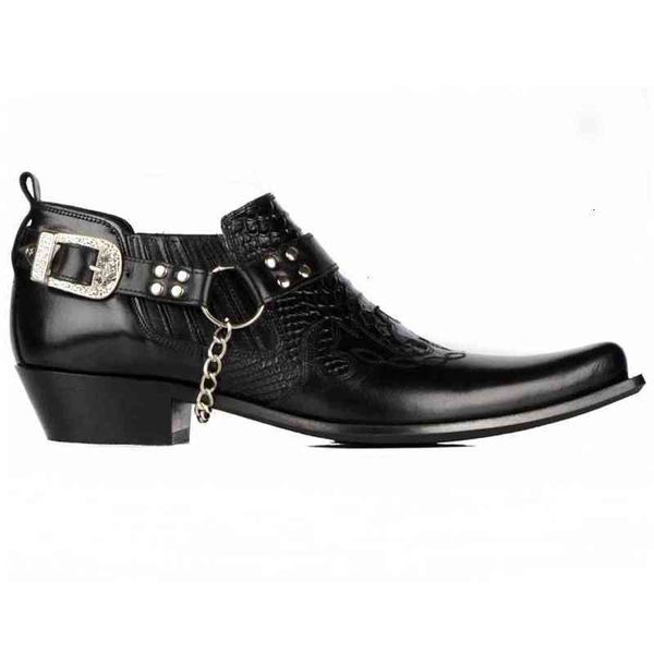 dress shoes footcourt preto cowboy tornozelo sapatos para homens de couro genuÃno ocidental ponto da motocicleta apontou toe elástico lados, Black
dress shoes footcourt preto cowboy tornozelo sapatos para homens de couro genuÃno ocidental ponto da motocicleta apontou toe elástico lados, Black