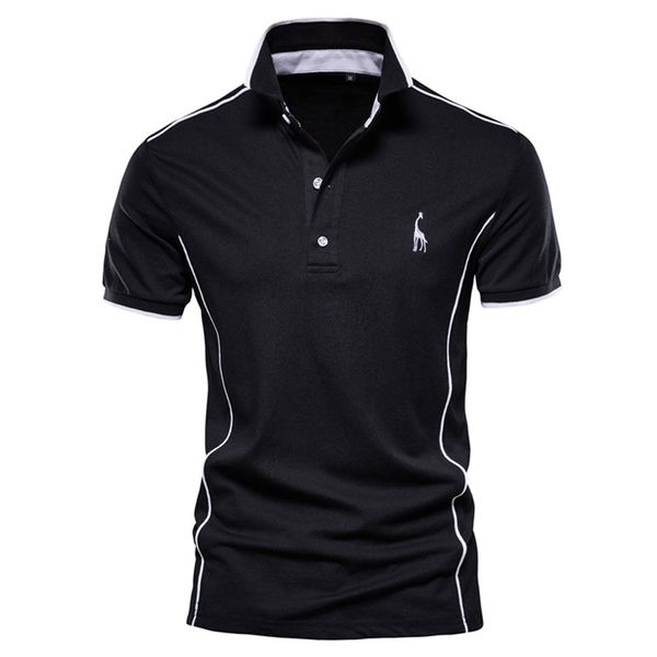 summer cotton polo shirt men turn down collar casual social style giraffe brand embroidery mens polos male tees 220719, White;black
summer cotton polo shirt men turn down collar casual social style giraffe brand embroidery mens polos male tees 220719, White;black