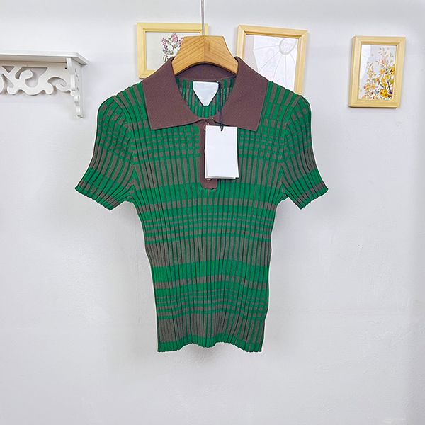 516 2022 runway summer brand same style sweater pullover t shirt red green lapel neck short sleeve women's sweaters wante, White;black
516 2022 runway summer brand same style sweater pullover t shirt red green lapel neck short sleeve women's sweaters wante, White;black