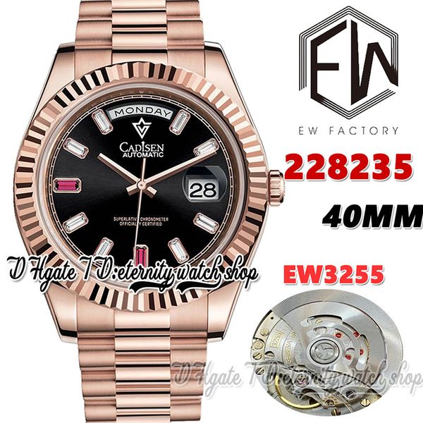 ewf v3 ew228235 cal.3255 automatic mens watch black dial diamonds stick markers rose gold 904l steel bracelet with same serial warranty card, Slivery;brown
ewf v3 ew228235 cal.3255 automatic mens watch black dial diamonds stick markers rose gold 904l steel bracelet with same serial warranty card, Slivery;brown