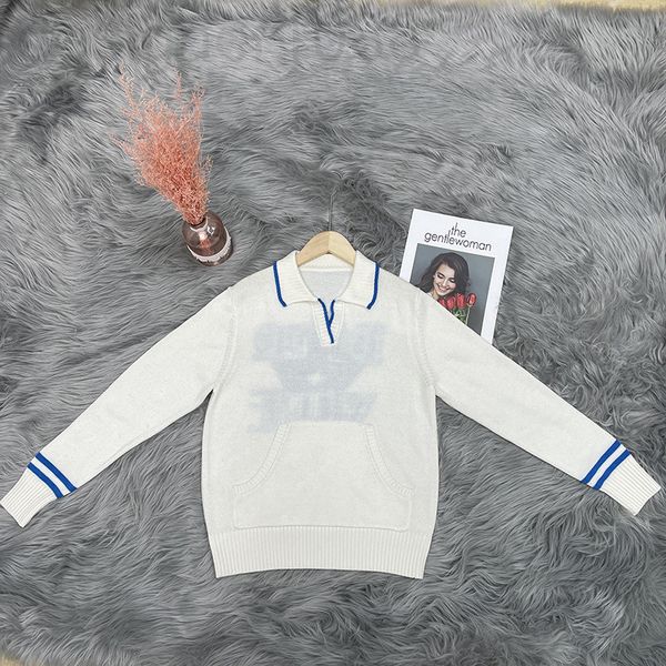 women's knits & tees designer 2022 spring and autumn new long sleeved women's knitted sports leisure letter pullover lapel sweater, White
women's knits & tees designer 2022 spring and autumn new long sleeved women's knitted sports leisure letter pullover lapel sweater, White