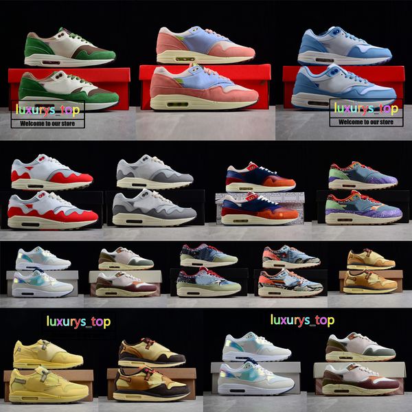 og 1 87 men women running shoes one 1s 87s night maroon black patta noise aqua saturn gold bred daisy mens trainers outdoor sports sneakers
og 1 87 men women running shoes one 1s 87s night maroon black patta noise aqua saturn gold bred daisy mens trainers outdoor sports sneakers