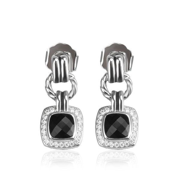 dangle earring faux black onyx earrings with zircon fashion design women's wedding jewelry, Silver
dangle earring faux black onyx earrings with zircon fashion design women's wedding jewelry, Silver