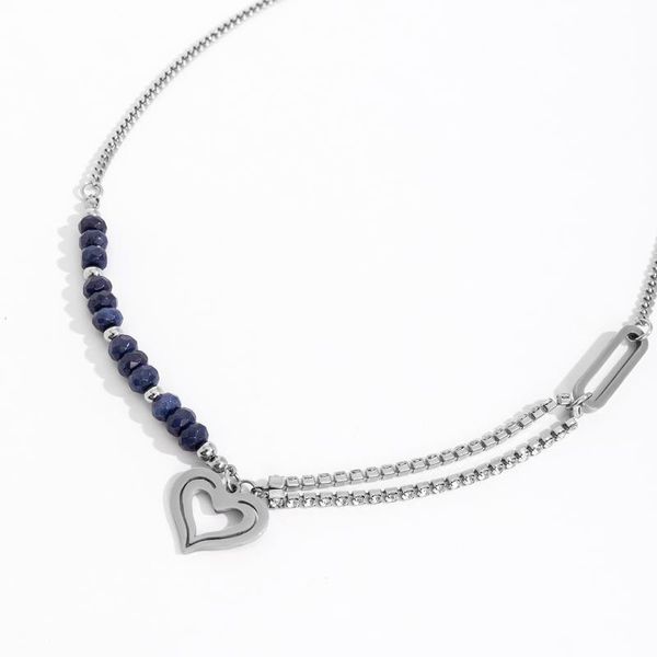 pendant necklaces lacteo vintage stainless steel heart necklace for women fashion rhinestone clavicle choker jewelry wholesale, Silver
pendant necklaces lacteo vintage stainless steel heart necklace for women fashion rhinestone clavicle choker jewelry wholesale, Silver