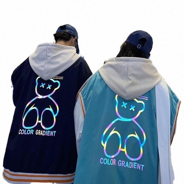 men's jackets american reflective gradient men high street hip hop baseball uniform retro trend couple hooded casual coatsmen's j5, Black;brown
men's jackets american reflective gradient men high street hip hop baseball uniform retro trend couple hooded casual coatsmen's j5, Black;brown