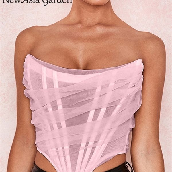 asia boning mesh corset women slash neck backless ruched summer crop pink strapless tank lavender cropped 220325, White
asia boning mesh corset women slash neck backless ruched summer crop pink strapless tank lavender cropped 220325, White