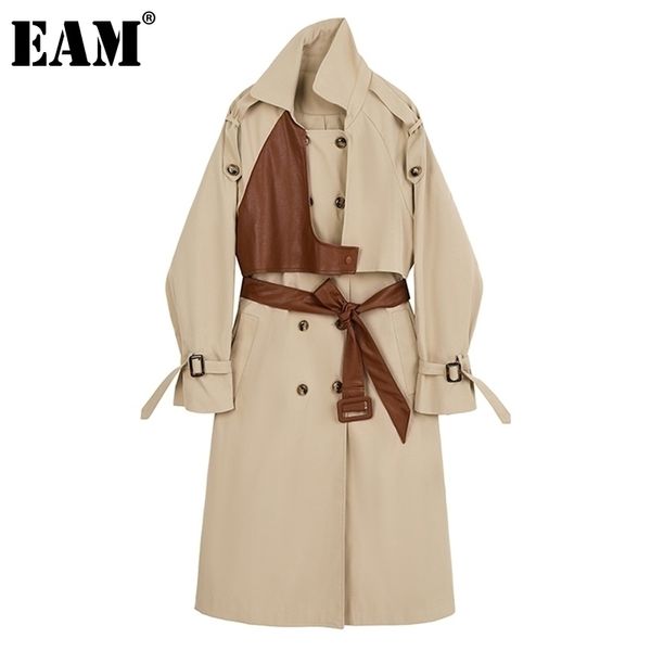 eam women khaki pu leather big size long trench lapel long sleeve loose fit windbreaker fashion spring autumn 1dc222 201030, Tan;black
eam women khaki pu leather big size long trench lapel long sleeve loose fit windbreaker fashion spring autumn 1dc222 201030, Tan;black