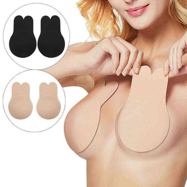 5pc women invisible push up breast rabbit ear reusable silicone bust nipple cover pasties stickers adhesive bra lift tape y220725
5pc women invisible push up breast rabbit ear reusable silicone bust nipple cover pasties stickers adhesive bra lift tape y220725
