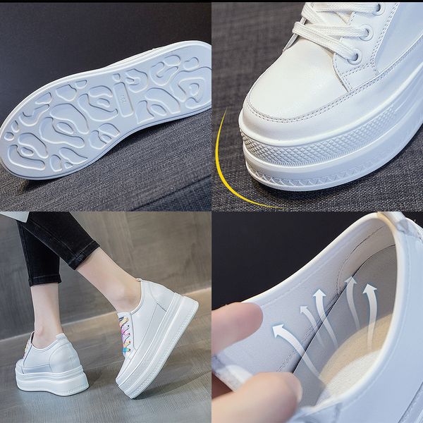 genuine leather 8cm high white platform hidden heel wedge shoes chunky sneakers increased height shoes 2022 sneakers, Black;yellow
genuine leather 8cm high white platform hidden heel wedge shoes chunky sneakers increased height shoes 2022 sneakers, Black;yellow
