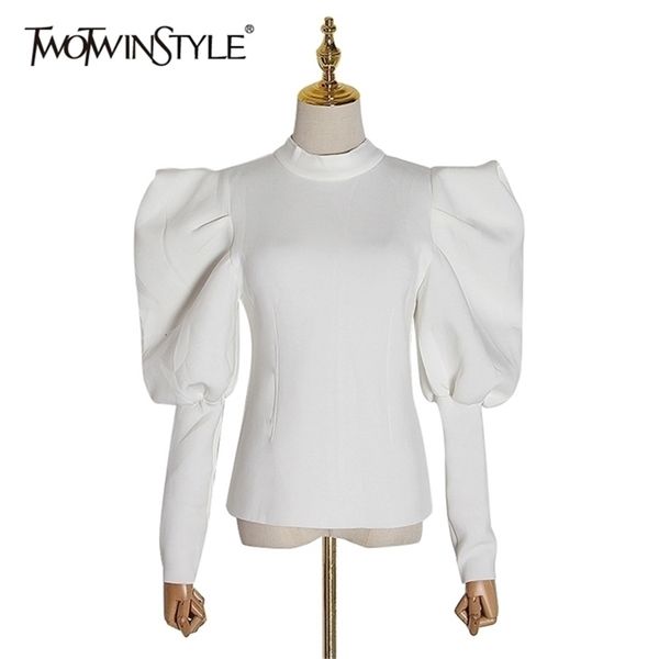 twotwinstyle casual ruched women's sweatshirts o neck puff long sleeve tunic slim pullovers for female fashion clothing lj201130, Black
twotwinstyle casual ruched women's sweatshirts o neck puff long sleeve tunic slim pullovers for female fashion clothing lj201130, Black