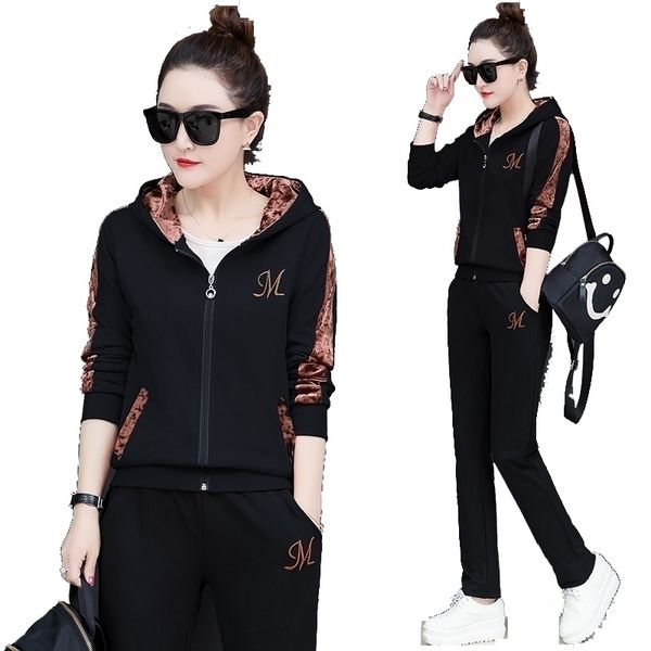 long sleeve plus size tracksuits for women 3 2 piece set white sportswear outfits winter coord set 2pcs pants suits clothes y200110
long sleeve plus size tracksuits for women 3 2 piece set white sportswear outfits winter coord set 2pcs pants suits clothes y200110